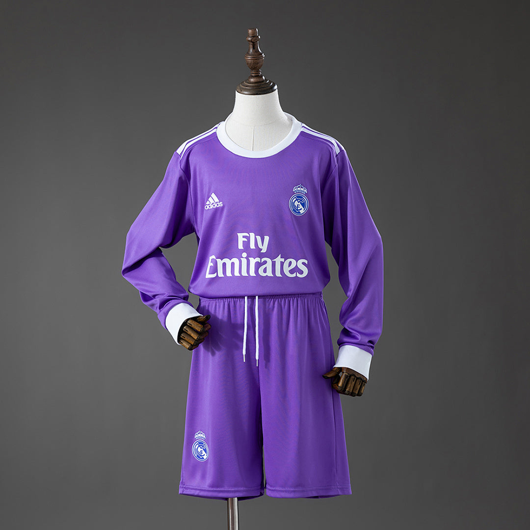 Kit Real Madrid Alternativa Criança 16/17 - Manga Comprida