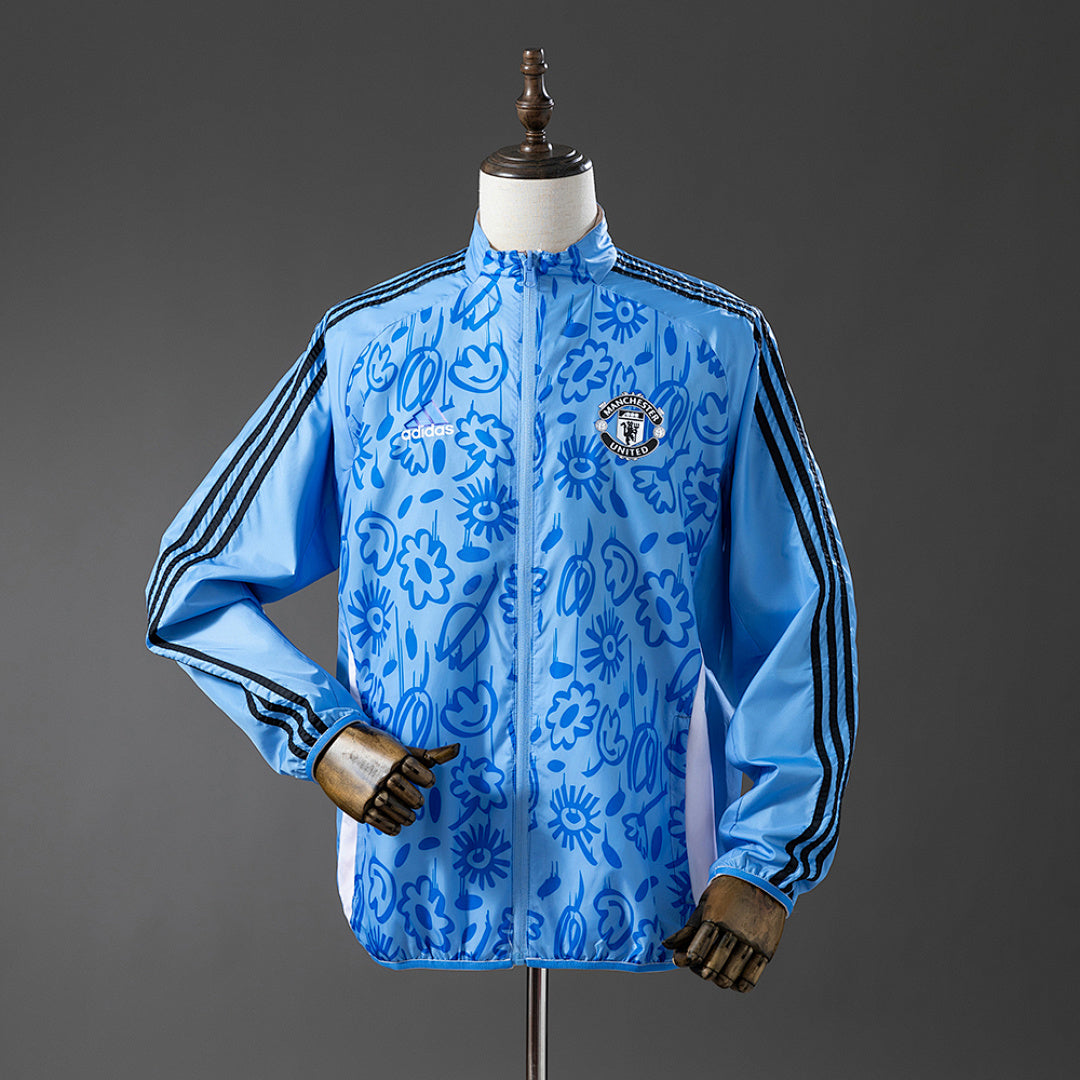 Corta-Vento Reversível Manchester United - Bege e Azul